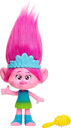 Mattel DREAMWORKS TROLLS Rainbow HairTunes Poppy-Puppe - Licht und Geräusche, leuchtendes Haar, Musik und Sätze, abnehmbare Krone, für Kinder ab 3 Jahren, HNF20 von Mattel