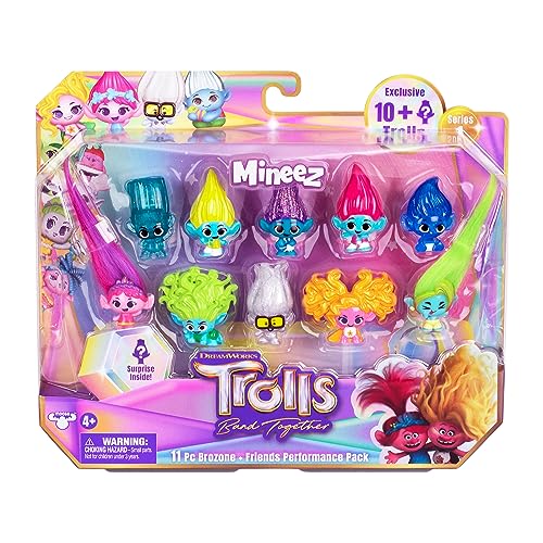 DREAMWORKS TROLLS – Gemeinsam Stark, Mineez, 11 Stück, Performance-Packung „BroZone und Freunde“, 11 3,8 cm große Mineez-Sammelfiguren und 1 Zubehörteil DREAMWORKS TROLLS – Gemeinsam Stark, Mineez, 11 Stück, Performance-Packung „BroZone und Freunde“, 11 3,8 cm große Mineez-Sammelfiguren und 1 Zubehörteil von DREAMWORKS TROLLS