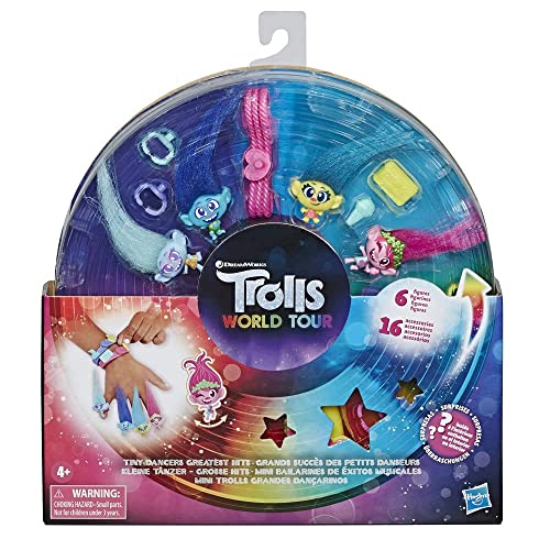 DreamWorks Trolls Tiny Dancers Greatest Hits, 6 Sammelfiguren, Halskette, 2 Armbänder und mehr von Hasbro