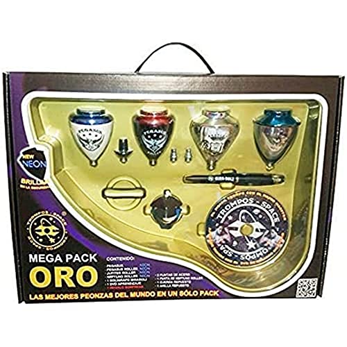 Xtreme Mega Pack ORO Neon Kreisel Koffer Neon Gold (Space 00800041) von Trompos Space