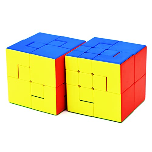Tropibed Speed Cube Set, [2er Pack] Marionette Zauberwürfel Set I und II, 3x3 Kreative Magic Cube Aufkleberlos 3D Puzzle Würfel Spielzeug für Kinder, MF0016 von Tropibed