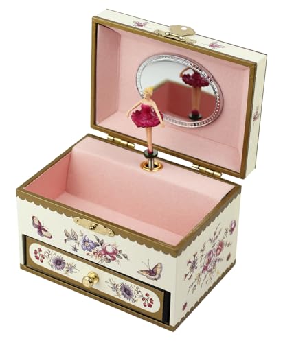 Trousselier - Blumen - Musikschmuckdose - Spieluhr - Ideales Geschenk für junge Mädchen - Musik Romeo & Julia - Farbe gelb von Trousselier