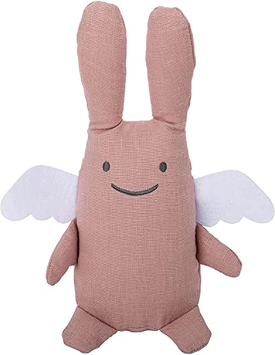 Trousselier - Kuscheltier – Engel-Bunny-Schmusetuch – 20 cm hoch – Leinenstoff – Modern Chic – Ideales Geschenk zur Geburt – maschinenwaschbar – Farbe Altrosa – 2 Stück von Trousselier