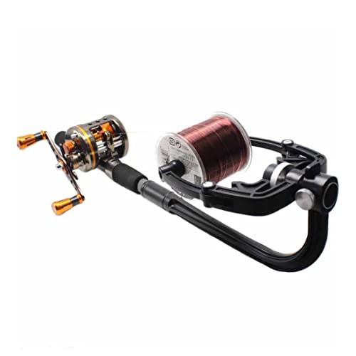 Angellinie Spooler Maschine Tragbares einstellbare Spinnrollenlinie Wickler Fischerei Tackle Tool Black Spooler von Trrymbbe