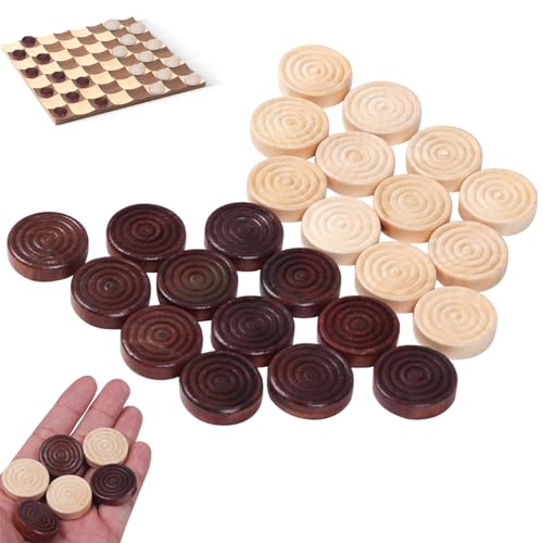 Checkers Stücke 24 Prozent hölzerne Glatte Spiralgravigte Entwürfe Pädagogische runde Backgammon für Kinderbrettspiel Schach von Trrymbbe
