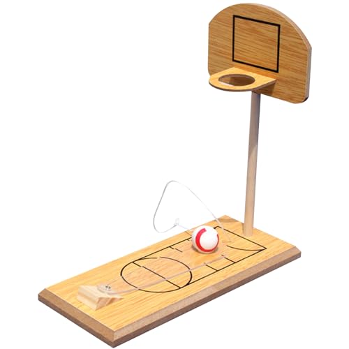 Desktop-Basketballspiel für Kinder Holz Eltern-Kind-Basketball-Tischspiel Dekompression Lustige tragbare Tischplatte für 3+ Jahre alte Sachen von Trrymbbe