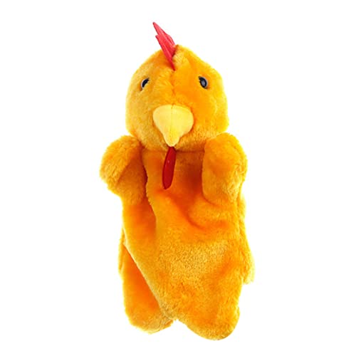 Hühnerpuppenplüsch Hühner Hand Puppet Plüsch Spielzeug Cartoon Tierhand Interaktiv für Kindergärten Performance Pädagogik Spielzeug Hahn 25 cm von Trrymbbe