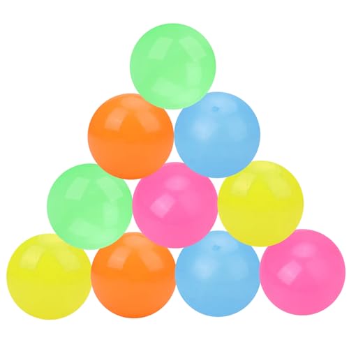 Klebrige Bälle 10pcs 2, 4 Zoll leuchten in den dunklen Dreamkugeln 5 Farben Elastischer Deckenstress lindern für Kinder und Erwachsene von Trrymbbe