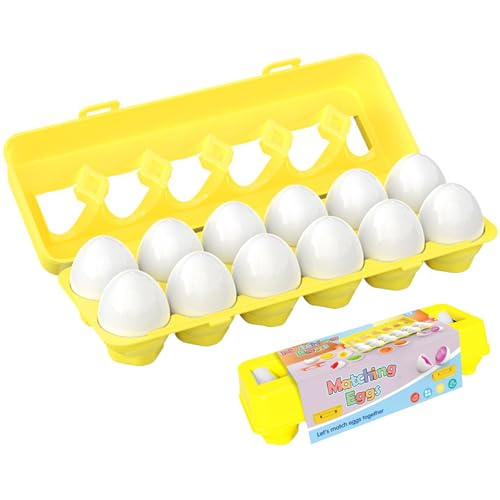 Passende Eier 12pcs/festgelegte Ostereier Eier Egeispielzeug für Kleinkindfarben und Formerkennungsfähigkeiten Vorschullernspielzeuggeschenk für Baby-Alter 1-3Egg-Matching-Spielzeug für Kleinkinder 1 Passende Eier 12pcs/festgelegte Ostereier Eier Egeispielzeug für Kleinkindfarben und Formerkennungsfähigkeiten Vorschullernspielzeuggeschenk für Baby-Alter 1-3Egg-Matching-Spielzeug für Kleinkinder 1 von Trrymbbe