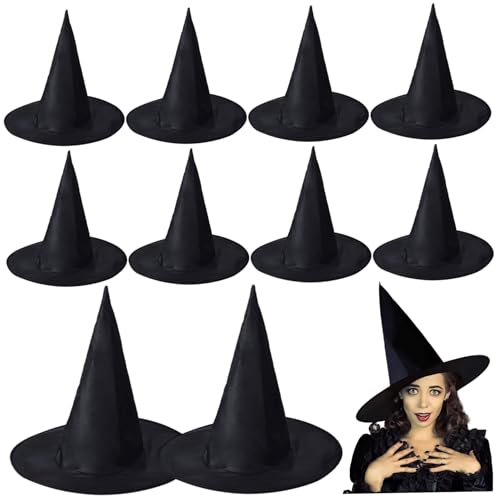 Trrymbbe 10pcs Hexenhut, weicher Komfort -Zaubererhut, Oxford Stoff Halloween Requisiten für Urlaubskleid Carnivals Cosplay Party Witch Dekor Trrymbbe 10pcs Hexenhut, weicher Komfort -Zaubererhut, Oxford Stoff Halloween Requisiten für Urlaubskleid Carnivals Cosplay Party Witch Dekor von Trrymbbe
