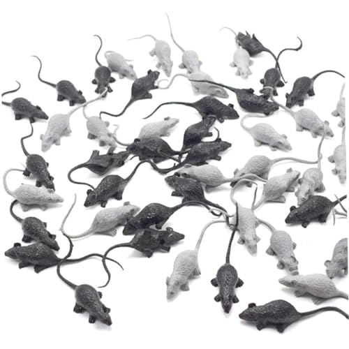 Trrymbbe 20 PCs Mini Simulierte Mausmodell Realistische Terror -Plastikmaus -Figuren kleine Fälschung für Neuheit Spielzeugkinder Halloween Toy Witz Streich 1 von Trrymbbe