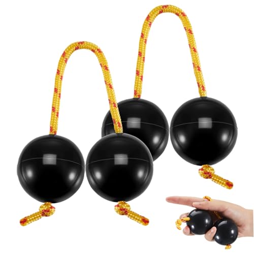 Trrymbbe 2pcs Shaker Bälle, rhythmische Eierschüttler mit verstellbarem Seil, traditionelle musikalische afrikanische Instrumente für Kinder Erwachsene Hochzeitsfeiern Musikunterricht Trrymbbe 2pcs Shaker Bälle, rhythmische Eierschüttler mit verstellbarem Seil, traditionelle musikalische afrikanische Instrumente für Kinder Erwachsene Hochzeitsfeiern Musikunterricht von Trrymbbe