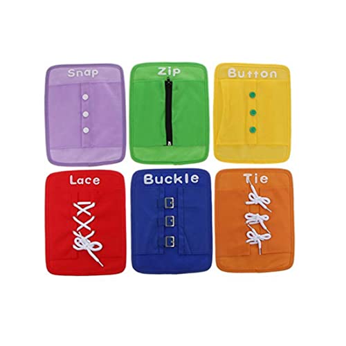 Trrymbbe 6PCS Kids Schnürung Spielzeug Montessori Spielzeug Nähkarten Montessori Nähkarten für Kinder von Trrymbbe