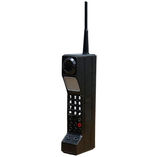 Trrymbbe 90S -Telefonquellen, 13x3x2 realistisches Retro -Tinplate gefälschtes Telefon, altmodische leichte tragbare Ziegelstein für Filmpropie, Partydekorationen, Home Bühnendekoration Ziegelstein von Trrymbbe
