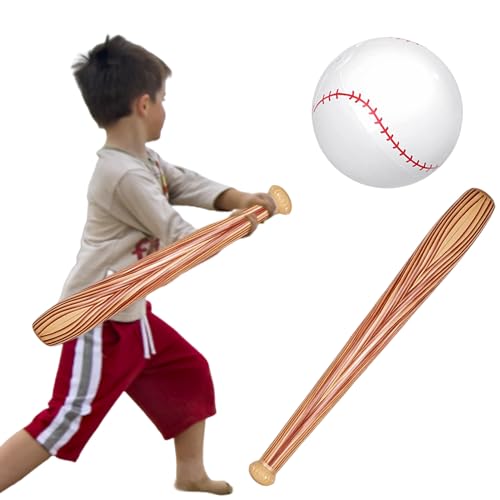 Trrymbbe Baseball Beach Ball aufblasbare Baseball -Fledermaus Ball Set Pool Float für Pool Beach Fun Sports Game 3pcs Trrymbbe Baseball Beach Ball aufblasbare Baseball -Fledermaus Ball Set Pool Float für Pool Beach Fun Sports Game 3pcs von Trrymbbe