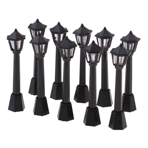Trrymbbe Batterielampenmodell für Fairy Garden Life Szene Dekor, Sunnimix 10pcs 1/12 Dolls House Street Light, Dollhouse Möbel und Accessoires AOD Trrymbbe Batterielampenmodell für Fairy Garden Life Szene Dekor, Sunnimix 10pcs 1/12 Dolls House Street Light, Dollhouse Möbel und Accessoires AOD von Trrymbbe