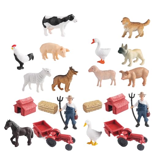 Trrymbbe Farmtiere Figuren 1 Setzen Sie realistische umfassende Farmtiere-Spielzeuge, umfassen Tiere, Landwirte, Werkzeuge und mehr Entwicklungs-Eltern-Kind-Plastikspielzeug, Geburtstag, Set 1 Tiere Trrymbbe Farmtiere Figuren 1 Setzen Sie realistische umfassende Farmtiere-Spielzeuge, umfassen Tiere, Landwirte, Werkzeuge und mehr Entwicklungs-Eltern-Kind-Plastikspielzeug, Geburtstag, Set 1 Tiere von Trrymbbe