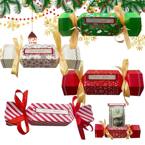 Trrymbbe Geld Geschenkboxen für Cash Pull 4PCS Candy -Form, DIY -Geldgeschenkbox mit Vier verschiedenen Typen und Ribbon für Geburtstagskästen für Cash Pull von Trrymbbe