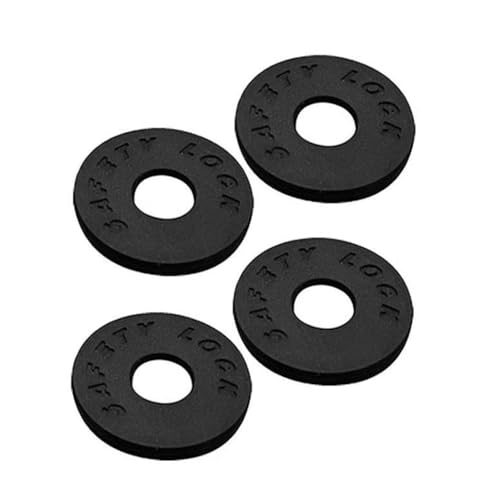 Trrymbbe Gitarrengurtblöcke Guitar Gummi Non-Rutsch-Beschützer-Gurtbass-Bass-Teile Zubehör Schwarze 4pcs Gummi-Locken von Trrymbbe