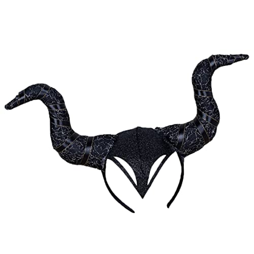 Trrymbbe Halloween Kostüme Hörner Hut Deluxe Kopfstück für Frauen Mädchen Erwachsener (schwarz) Maleficent Horns Maleficent Kostüm Damen Kostümpersonal Halloween Kostüme für von Trrymbbe