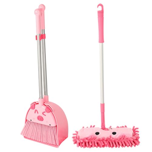 Trrymbbe Kleinkindbesen und Reinigungsset, Kindermop und Besen, süße Katze Kleinkindreinigung, Staubpan ausziehbarer Mopp für den Haushaltsguss -Spielstil 1 Trrymbbe Kleinkindbesen und Reinigungsset, Kindermop und Besen, süße Katze Kleinkindreinigung, Staubpan ausziehbarer Mopp für den Haushaltsguss -Spielstil 1 von Trrymbbe