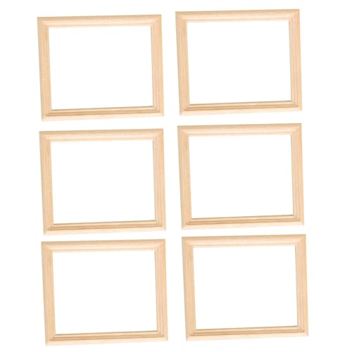 Trrymbbe Miniaturbilderrahmen 6pcs Holz 1/12 Skala Puppenhaus Bildrahmen unvollendete DIY Rechteck Miniatur für Kindergarten Foto Requisiten Puppenhaus Trrymbbe Miniaturbilderrahmen 6pcs Holz 1/12 Skala Puppenhaus Bildrahmen unvollendete DIY Rechteck Miniatur für Kindergarten Foto Requisiten Puppenhaus von Trrymbbe