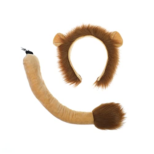 Trrymbbe Ohren und Schwanzset -Lion -Cosplay -Zubehör - Ohrenstirnband und Schwanz Trrymbbe Ohren und Schwanzset -Lion -Cosplay -Zubehör - Ohrenstirnband und Schwanz von Trrymbbe