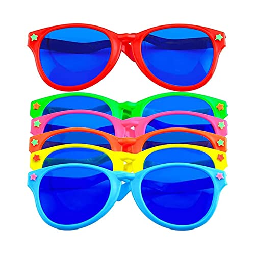 Trrymbbe Partygläser, 6 Stcs große farbenfrohe Sonnenbrille..Lustige Foto Requisiten Kostüm Partyzubehör für Geburtstags -Wohnkultur Fotoseszubehör Accessoires von Trrymbbe
