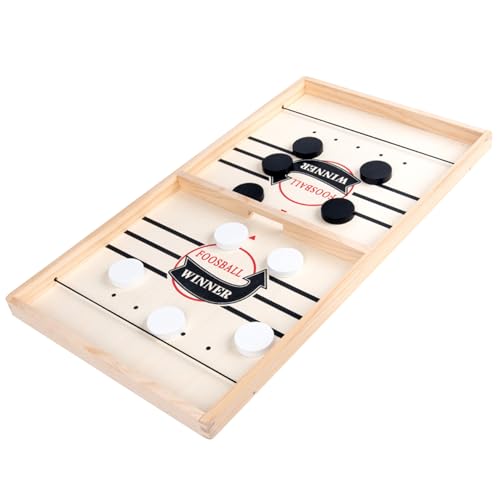 Trrymbbe Schnelles Schlinge Puck-Spiel mit 5 jeweils schwarz-weiß-Schachstücken Holz Eltern-Kind Interaktives Schachbrett Spielzeugtischspiel für Erwachsene Kinder Home Camping Klopfen Hockey Holz Trrymbbe Schnelles Schlinge Puck-Spiel mit 5 jeweils schwarz-weiß-Schachstücken Holz Eltern-Kind Interaktives Schachbrett Spielzeugtischspiel für Erwachsene Kinder Home Camping Klopfen Hockey Holz von Trrymbbe