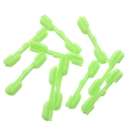 Trrymbbe Stangenspitze Leuchthalter Nacht Angelclip auf fluoreszierenden Glühstäbchen Anschlüsse L 10pcs Fischerei Light Stick Clip von Trrymbbe