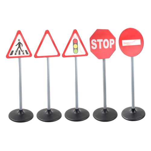 Trrymbbe Verkehrsschilder für Kinder, 5pcs/festgenutzbare ungiftige Plastik-Straßenschilder, 28 Zoll Bildung Amperndekor für Home School Rollenspiel Trrymbbe Verkehrsschilder für Kinder, 5pcs/festgenutzbare ungiftige Plastik-Straßenschilder, 28 Zoll Bildung Amperndekor für Home School Rollenspiel von Trrymbbe