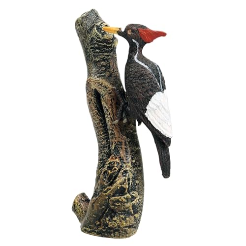 Trrymbbe Vogelfiguren 4x2x1 realistische Schwarze Specht -Tierspielzeuge für Wissenschaftsprojekt & Kuchen -Topper, Plastiktiermodelle Bildungsvogelspielzeug für Kinder Kleinkinder Figurine von Trrymbbe
