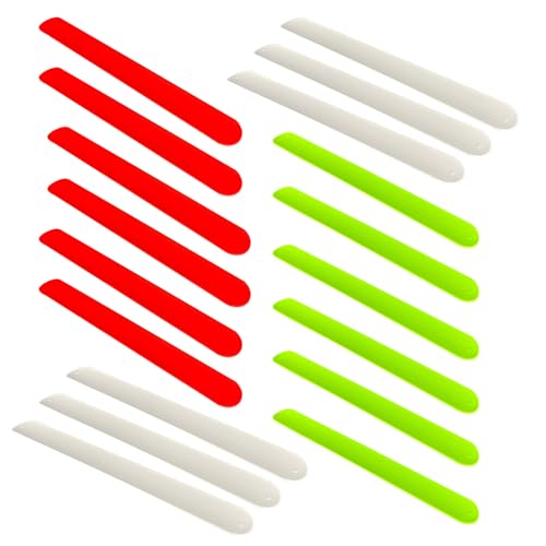 Trrymbbe Wickelpapierhalter, 18 pcs 8, 5 Zoll Silikon Flip Wraps Flip Wickpapier Klemmen Weißrotes rotes Grünen Slap -Armband für, Posterhalter von Trrymbbe