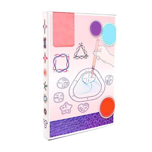 Trrymbbe Zeichnungssatz Zahnradmalerei magische Spiralzeichnung Werkzeug Kunststoff Malerei Vorlage Lineal Kit für Kinder Schule 18pcs Deluxe Kit von Trrymbbe
