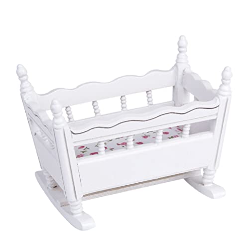 Weiße Holz 1:12 Miniaturbabypuppe Crib Bett Puppenhaus Dekoration Weiße Holz 1:12 Miniaturbabypuppe Crib Bed Dollhouse Dekoration Weiße Holz 1:12 Miniaturbabypuppe Crib Bett Puppenhaus Dekoration Weiße Holz 1:12 Miniaturbabypuppe Crib Bed Dollhouse Dekoration von Trrymbbe