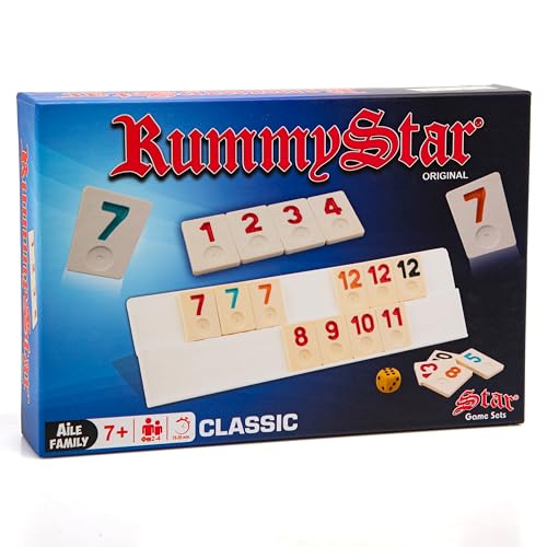 TruWare Just Camp Rummy Reisespielset mit Vier Spielbänken | Rommé-Spielset und 106 Spielsteinen von TruWare Just Camp