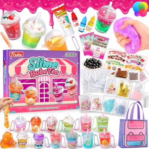 Trubic Boba Tea Schleim-Set, Kreatives Spielzeug für Kinder ab 8 Jahren, mit Glitzer und Dekorationen Trubic Boba Tea Schleim-Set, Kreatives Spielzeug für Kinder ab 8 Jahren, mit Glitzer und Dekorationen von Trubic