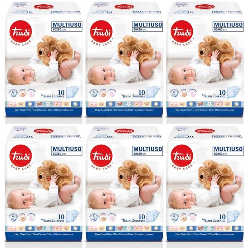 Kit Telini Igienici Multiuso Trudi 60 x 60 cm 6 Pacchi da 10 pz von Trudi
