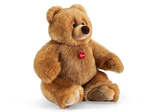 trudi 25611 Klassik Plüschtier Teddy Bär Ettore ca. 57 cm, Größe XL, hochwertiges Stofftier mit weichen Materialien, Plüschfigur mit realistischen Details, waschbar, Kuscheltier für Kinder, Braun von Trudi