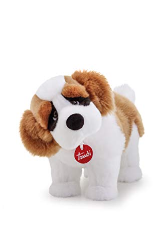 trudi 22326 Dog Klassik Plüschhund Bernhardiner Bob ca. 39 cm lang, Größe M, hochwertiges Stofftier mit weichen Materialien und realistischen Details, waschbar, Kuscheltier für Kinder von Trudi