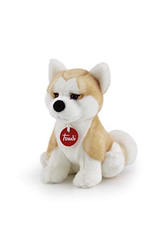 trudi 22663 Ascanium S Dog Klassik Plüschhund Akita Ascanio ca. 21 cm, Größe S, hochwertiges Stofftier mit weichen Materialien, Plüschtier mit realistischen Details, waschbar, Kuscheltier für Kinder von Trudi