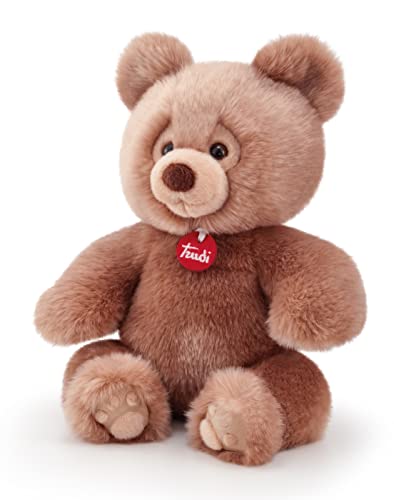 trudi 25626 Klassik Plüschtier Teddy Bär Brando ca. 27 cm, Größe M, hochwertiges Stofftier mit weichen Materialien, Plüschfigur mit realistischen Details, waschbar, Kuscheltier für Kinder, Braun von Trudi