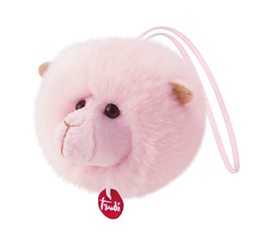 trudi 29142 Charms Lama ca. 10 cm, Größe XXS, Flauschiger Anhänger aus Plüsch, hochwertiges Stofftier mit weichen Materialien und Satinband, waschbar, Plüschtier zum Sammeln für Kinder, Rosa von Trudi