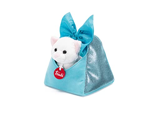 Trudi 29622 Italy Katze Schleifetasche, weiß und blau von Trudi