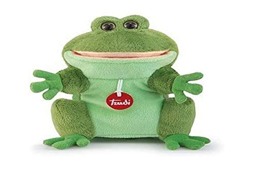 Trudi Puppets 29804 Handpuppe Frosch ca. 23 cm (Größe S), Stofftier aus hochwertigen Materialien, liebevolle Details, sehr flauschig und weich, waschbar, Kuscheltier und Puppe für Kinder, Grün von Trudi