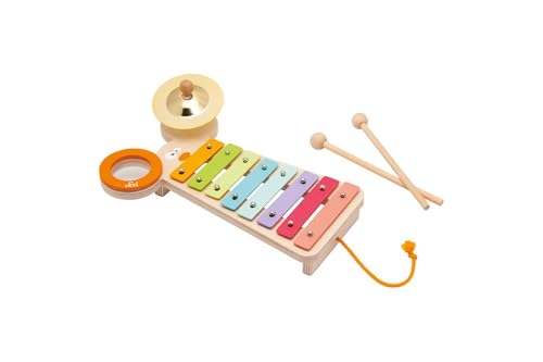 Metallisches Xylophon Maus | Sevi | Kindermusikspiele. Um Spielen zu Lernen | 19x29x10cm | Musikinstrumente aus Holz | Modell 82839 von Trudi