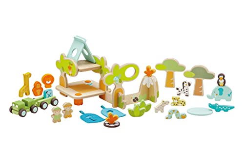 Trudi Safari (31 st) | Sevi | Holzspiele für Kinder. Handmade Sevi Spielzeug. Pädagogische Gebäude | 29x15x19cm | Konstruktionen und Spielsets | Modell 83083 von Sevi