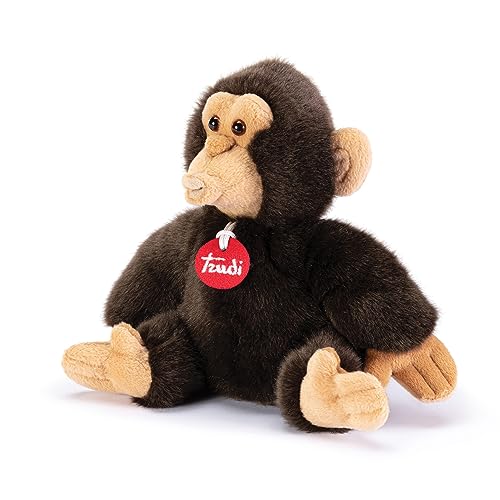 Trudi Scimmia Bisko Scimmietta Mascotte Peluche, scimpanzè Regalo di Natale e Compleanno. | 33x30x19cm Taglia M | Animali Esotici Tropicali | Modello 27147 von Trudi