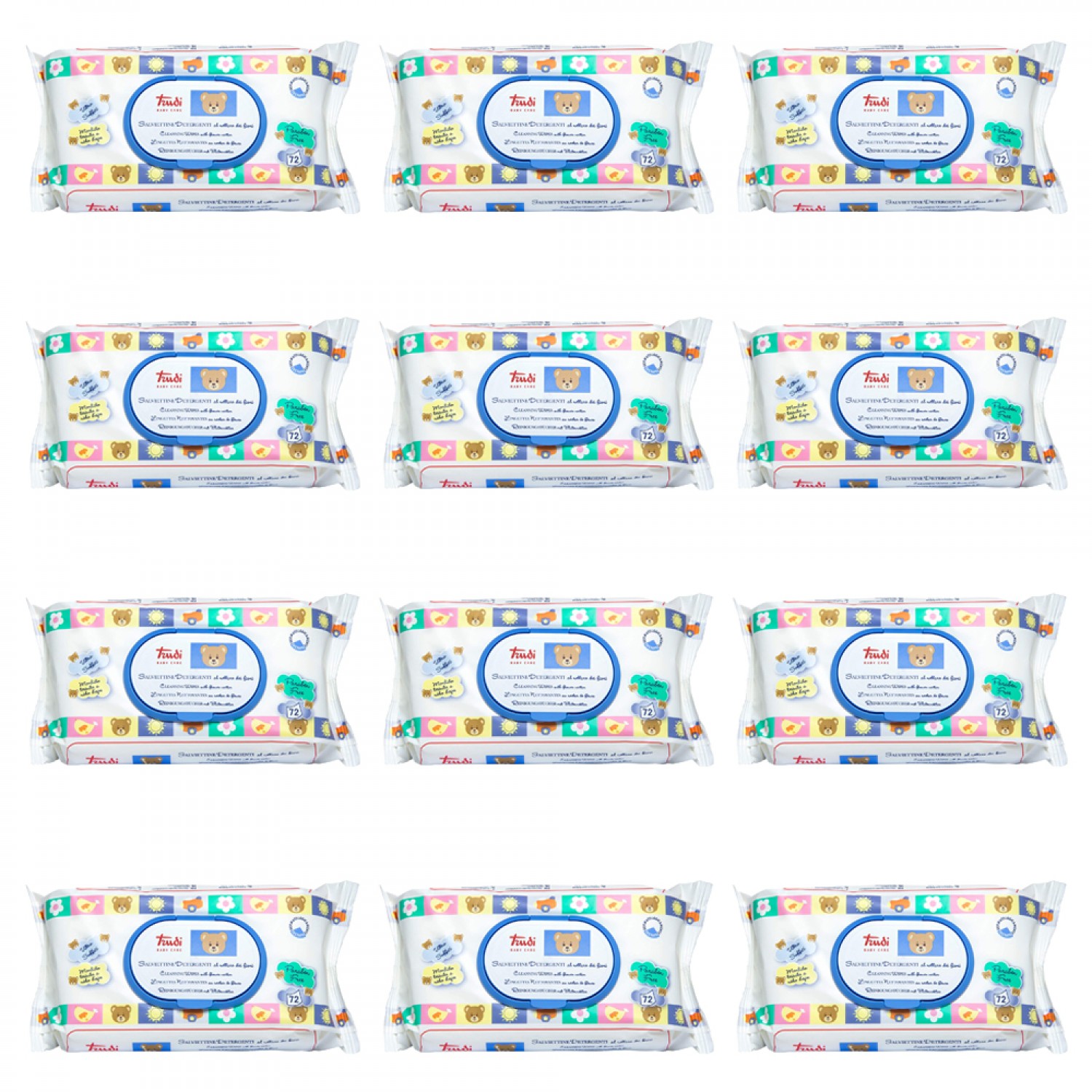 Trudi Cleansing Wipes Kit mit Blumennektar 12 Packungen à 72 Stück Trudi Cleansing Wipes Kit mit Blumennektar 12 Packungen à 72 Stück von Trudi