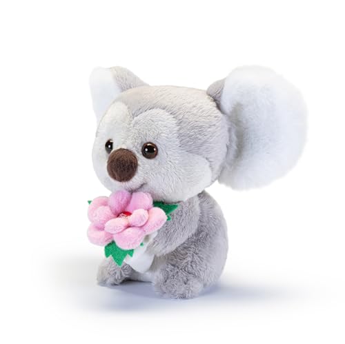 Trudi Koala mit rosa Blume Plüschgeschenk mit Blumen, Muttertag, Valentinstag | 17x13x10cm Grosse XS | Celebration Spring | Modell 51364 von Trudi
